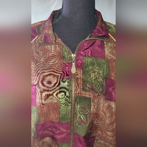 Vintage 80's leaf print windbreaker